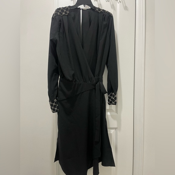 Dodo Bar Or Black Long Sleeve Dress with Embellishments on Shoulder and Cuffs - Picture 1 of 6